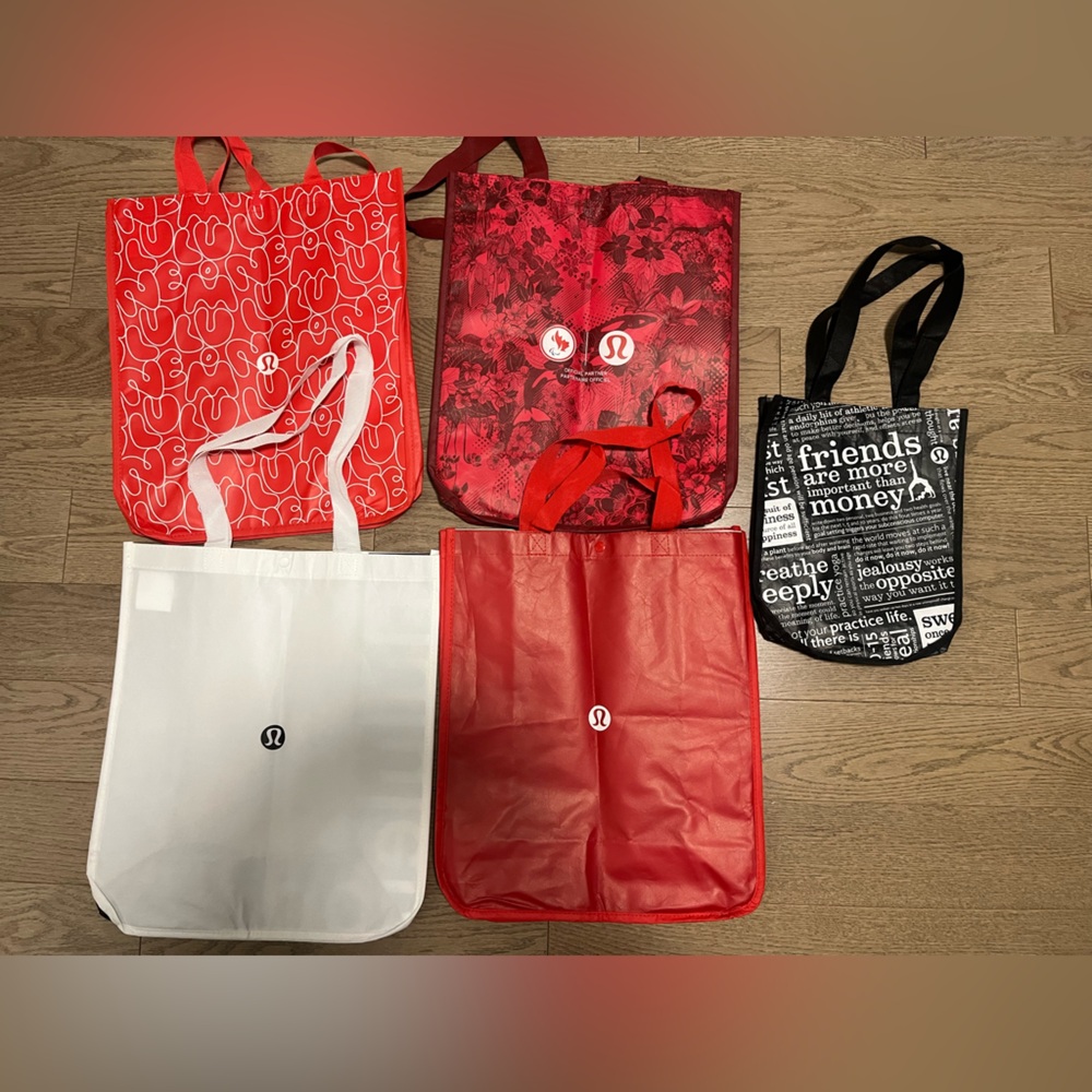 Lululemon Athletica Tote Bags - Red, White, Black 2 for $10